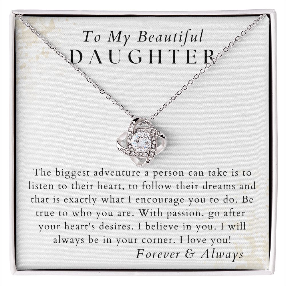 Follow Your Dreams - To My Beautiful Daughter - From Mom, Dad, Parents - Christmas Gifts, Birthday Gift for Her, Graduation