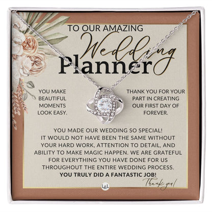 Wedding Event Planner Gift - Thank You From The Couple - Gratitude Gift, Token of Appreciation , Terracotta, Rust And Gold Wedding Theme - Liliana and Liam