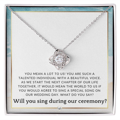 Wedding Ceremony Singer Proposal - Will You Sign At Our Wedding - From The Bride and The Groom , Beach and Destination Wedding Theme - Liliana and Liam
