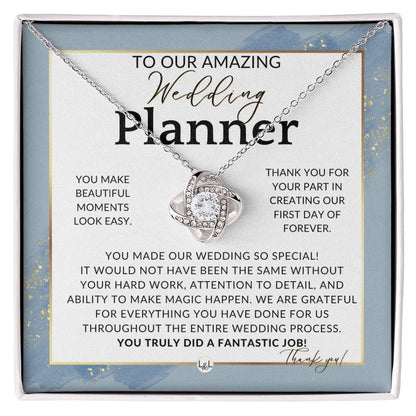 Wedding Event Planner Gift - Thank You From The Couple - Gratitude Gift, Token of Appreciation , Dusty Blue And Gold Wedding Theme - Liliana and Liam
