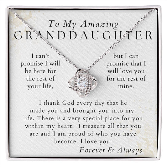 I Love You - Granddaughter Necklace - Gift from Grandpa, Grandma - Birthday, Graduation, Valentines, Christmas Gifts