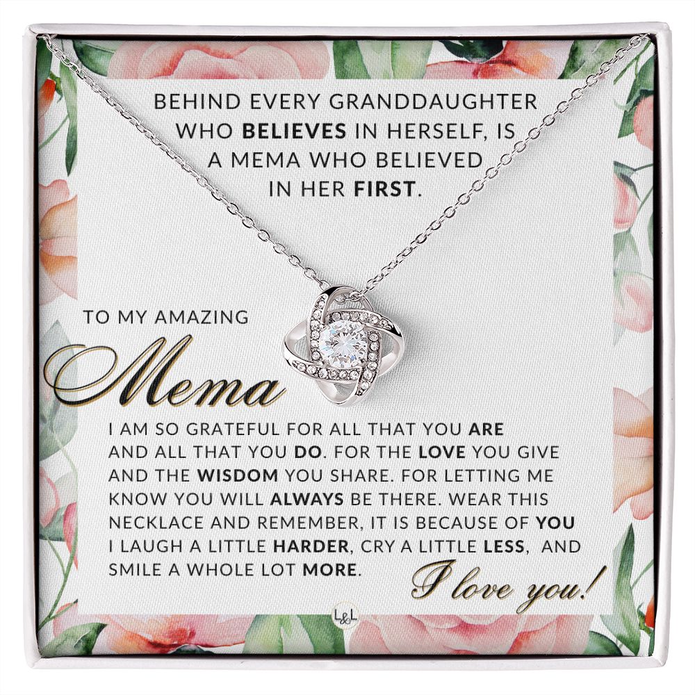 Mema Gift From Granddaughter - Thoughtful Gift Idea - Great For Mother's Day, Christmas, Her Birthday, Or As An Encouragement Gift