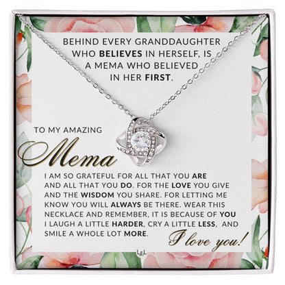 Mema Gift From Granddaughter - Thoughtful Gift Idea - Great For Mother's Day, Christmas, Her Birthday, Or As An Encouragement Gift - Liliana and Liam
