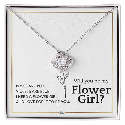 Flower Girl Proposal - Will You Be My Flower Girl - Elegant White and Gold Wedding Theme - Liliana and Liam
