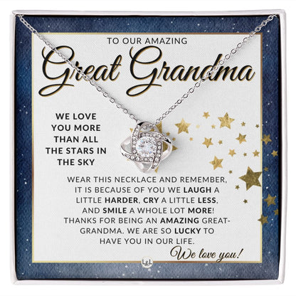 Our Great Grandma Gift - Meaningful Necklace - Great For Mother's Day, Christmas, Her Birthday, Or As An Encouragement Gift - Liliana and Liam