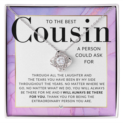 Female Cousin Gift - Present for Best Girl Cousin - Pendant Necklace - Great For Christmas, Her Birthday, Or Encouragement Gift - Liliana and Liam