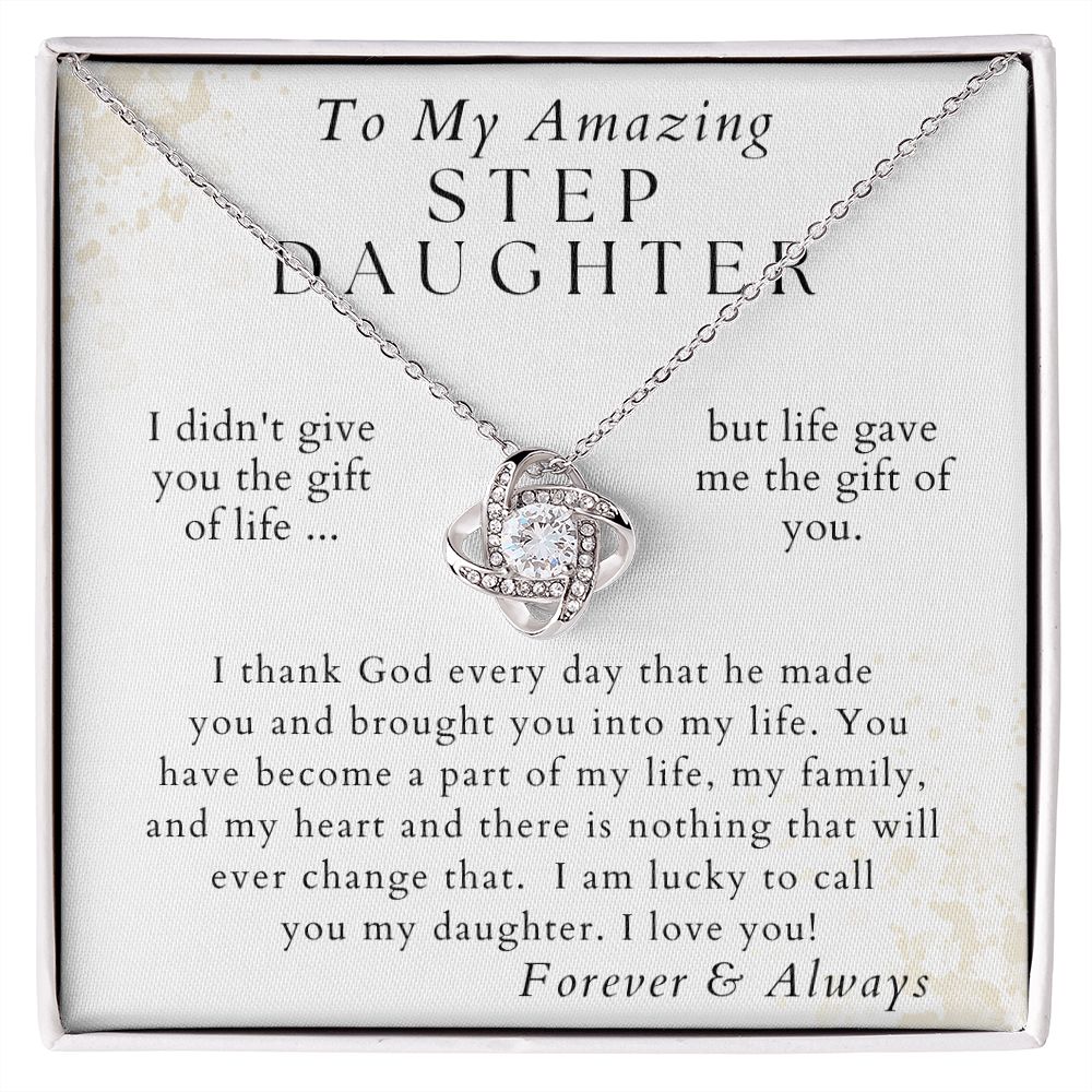 I Thank God -  Gift For Stepdaughter - From Stepmom or Bonus Mom - Christmas Gifts, Birthday Present for Her, Valentine's Day, Graduation