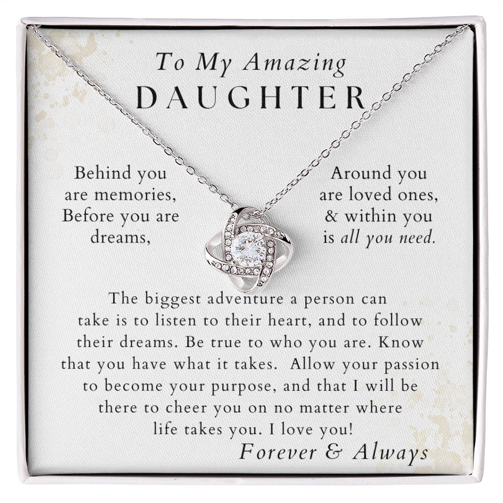 You Are Awesome - Daughter Necklace - Gift from Mom or Dad - Birthday, Graduation, Valentines, Christmas Gifts