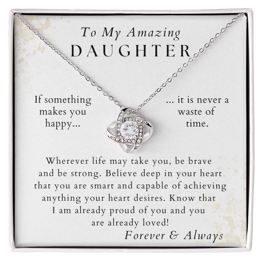 Be Brave, Be Strong - Daughter Necklace - Gift from Mom or Dad - Birthday, Graduation, Valentines, Christmas Gifts