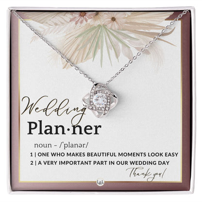 Wedding Event Planner Gift - Thank You From Bride & Groom - Gratitude Gift, Token of Appreciation , Pink Floral and Boho Wedding Theme - Liliana and Liam