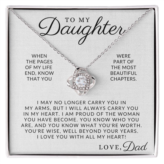 The Best Part - To My Daughter From Dad Gift - Father to Daughter Necklace