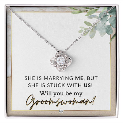 Groomswoman Proposal - Gift From Groom - Will You Be My Groomswoman - Wedding Party Accessories , Beach and Destination Wedding Theme - Liliana and Liam
