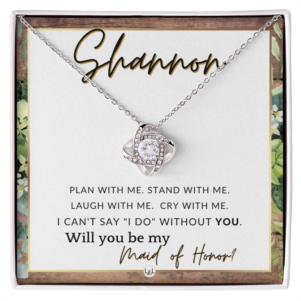 Maid of Honor Proposal, Custom Name - Be My Maid Of Honor, MOH Gift From Bride - Plan With Me , Rustic and Wood Wedding Theme