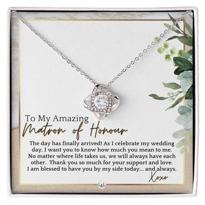 Matron of Honour Thank You Gift - On My Wedding Day Gift From Bride - Wedding Party Accessories , Beach and Destination Wedding Theme - Liliana and Liam