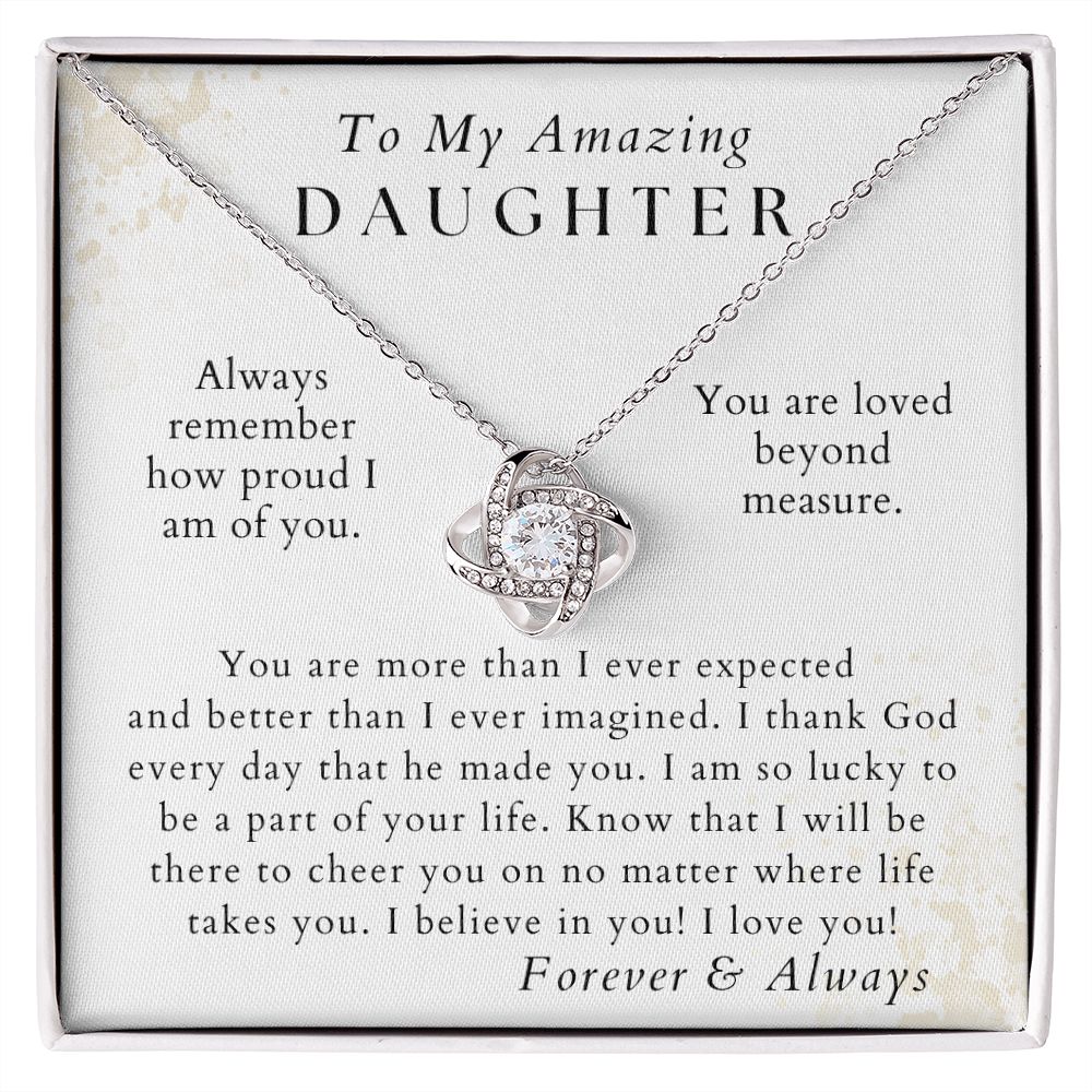 I Thank God - Daughter Necklace - Gift from Mom or Dad - Birthday, Graduation, Valentines, Christmas Gifts