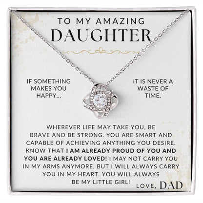 Wherever Life Takes You - To My Daughter From Dad Gift - Father to Daughter Necklace
