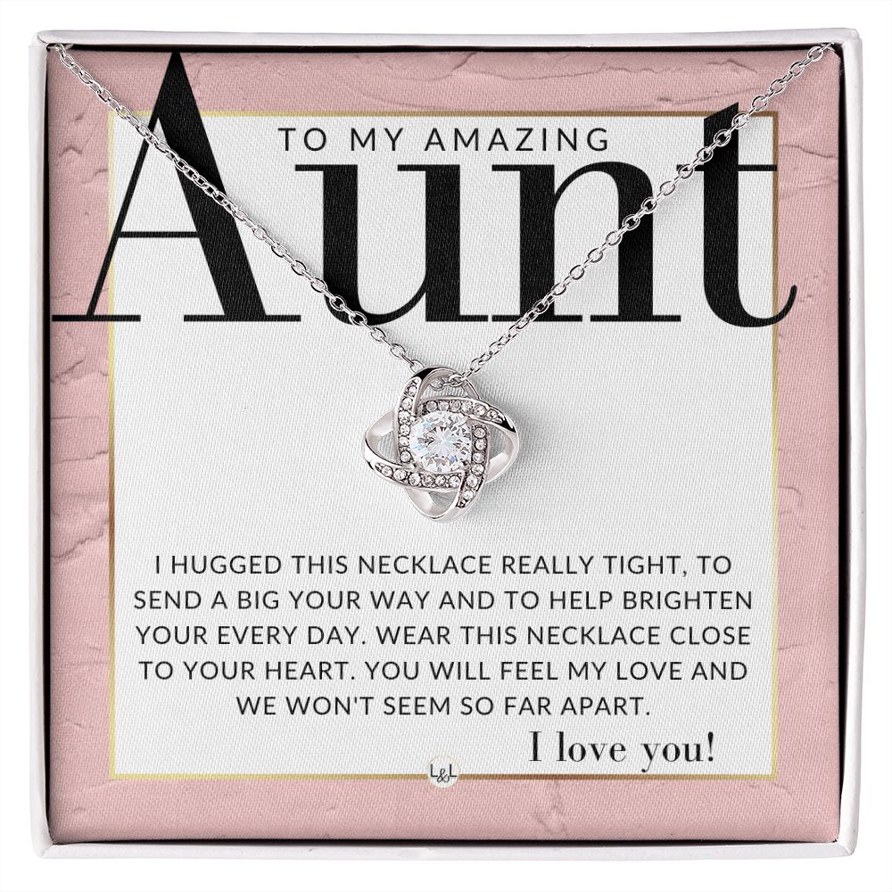 Gift For Your Aunt - Meaningful Gift - Present for Aunt From Niece or Nephew - Pendant Necklace - Great For Christmas, Her Birthday, Or Encouragement Gift