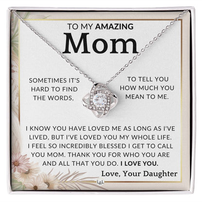 Gift for Mom - For All That You Do - To Mother, From Daughter - Beautiful Women's Pendant Necklace - Great For Mother's Day, Christmas, or Her Birthday - Liliana and Liam