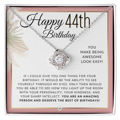 44th Birthday Gift For Her - Necklace For 44 Year Old - Beautiful Woman's Birthday Pendant Jewelry - Liliana and Liam