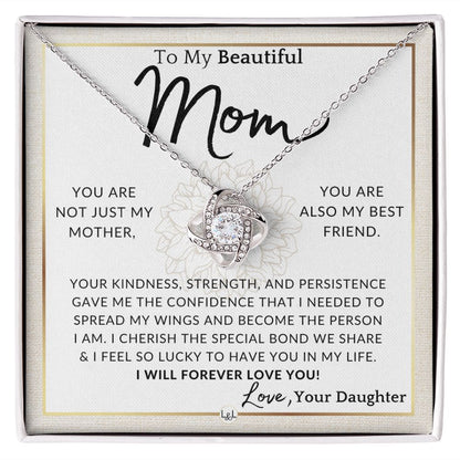 Gift for Mom - My Best Friend - To My Mother, From Daughter - A Beautiful Women's Pendant Necklace - Great For Mother's Day, Christmas, or Her Birthday - Liliana and Liam
