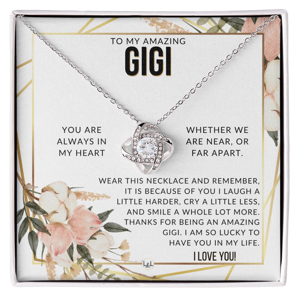 Gigi Gift - Beautiful Women's Pendant - From Granddaughter, Grandson, Grandkids - Great For Mother's Day, Christmas, or Birthday