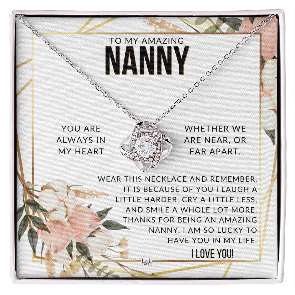 Nanny Gift - Beautiful Women's Pendant - From Granddaughter, Grandson, Grandkids - Great For Mother's Day, Christmas, or Birthday