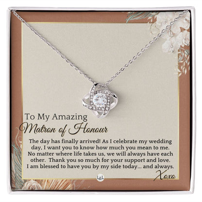 Matron of Honour Thank You Gift - On My Wedding Day Gift From Bride - Wedding Party Accessories , Terracotta, Rust And Gold Wedding Theme - Liliana and Liam