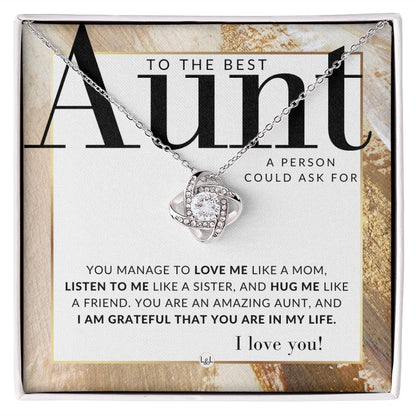 Gift For My Aunt - Present for Aunt From Niece or Nephew - Pendant Necklace - Great For Christmas, Her Birthday, Or Encouragement Gift - Liliana and Liam
