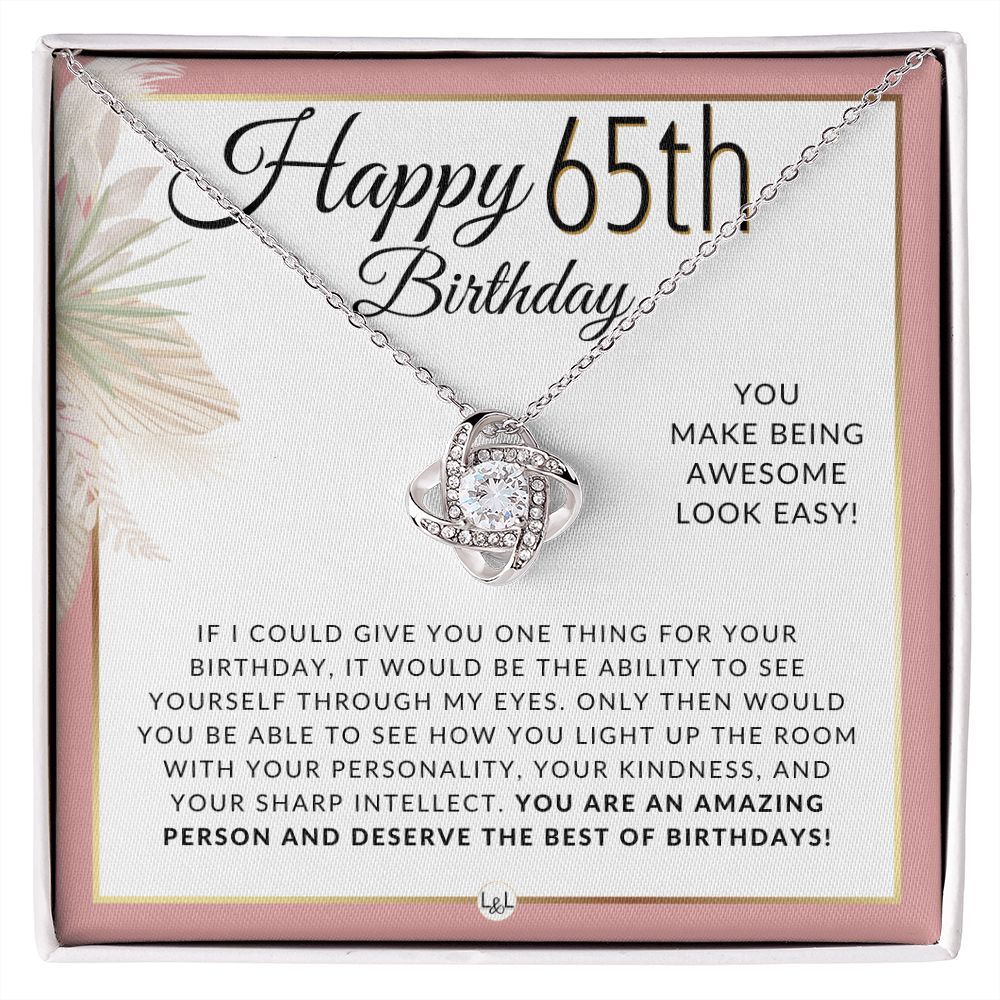 65th Birthday Gift For Her - Necklace For 65 Year Old - Beautiful Woman's Birthday Pendant Jewelry