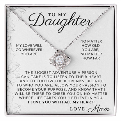 No Matter What - To My Daughter (From Mom) - Mother to Daughter Gift - Christmas Gifts, Birthday Present, Graduation Necklace, Valentine's Day