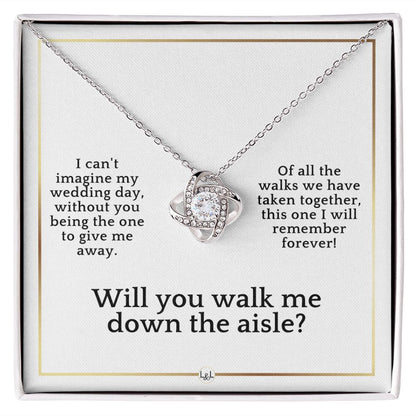 Will You Walk Me Down The Aisle - Give Me Away Proposal - Elegant White and Gold Wedding Theme - Liliana and Liam