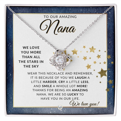Our Nana Gift - Meaningful Necklace - Great For Mother's Day, Christmas, Her Birthday, Or As An Encouragement Gift - Liliana and Liam