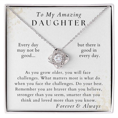 Do Your Best - Daughter Necklace - Gift from Mom or Dad - Birthday, Graduation, Valentines, Christmas Gifts
