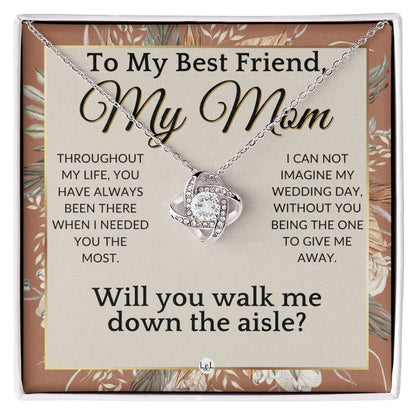 Mom, Will You Walk Me Down The Wedding Aisle, Give Me Away Proposal, Mother of the Bride Gift , Terracotta, Rust And Gold Wedding Theme - Liliana and Liam