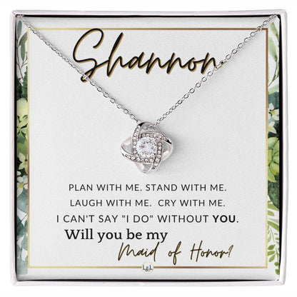 Maid of Honor Proposal, Custom Name - Be My Maid Of Honor, MOH Gift From Bride - Plan With Me , White and Green, Eucalyptus Wedding