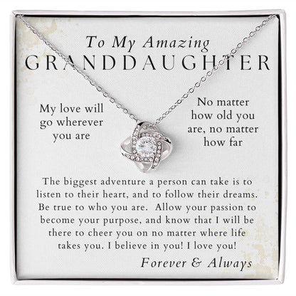 Passion to Purpose - Granddaughter Necklace - Gift from Grandpa, Grandma - Birthday, Graduation, Valentines, Christmas Gifts