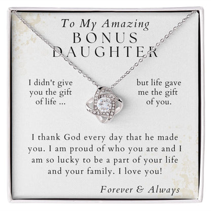 Thankful For You -  Gift For Bonus Daughter - From Stepmom or Bonus Mom - Christmas Gifts, Birthday Present for Her, Valentine's Day, Graduation