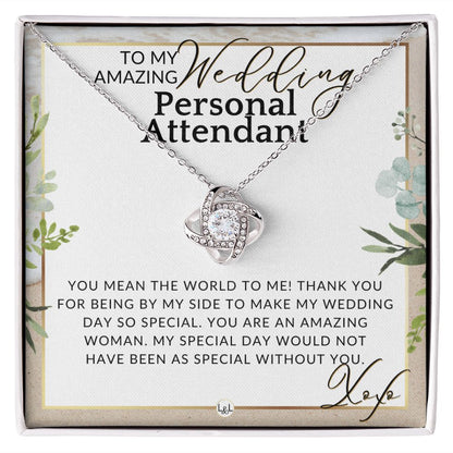Wedding Personal Attendant Thank You Gift - Wedding Helper, Bridal Concierge, Lady in Waiting , Beach and Destination Wedding Theme - Liliana and Liam