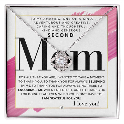 Gift For Your Second Mom - Present for Stepmom, Bonus Mom, Second Mom, Unbiological Mom, or Other Mom - Great For Mother's Day, Christmas, Her Birthday, Or As An Encouragement Gift - Liliana and Liam