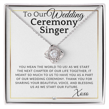 Wedding Ceremony Singer - Thank You Gift - Elegant White and Gold Wedding Theme - Liliana and Liam