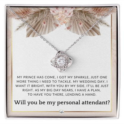 Wedding Personal Attendant Proposal - Will You Be My Helper, Bridal Concierge, Lady in Waiting , Pink Floral and Boho Wedding Theme - Liliana and Liam