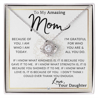 Gift for Mom - All You Do - To My Mother, From Daughter - A Beautiful Women's Pendant Necklace - Great For Mother's Day, Christmas, or Her Birthday - Liliana and Liam