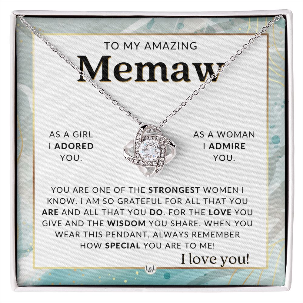 Memaw Gift From Granddaughter - Sentimental Gift Idea - Great For Mother's Day, Christmas, Her Birthday, Or As An Encouragement Gift