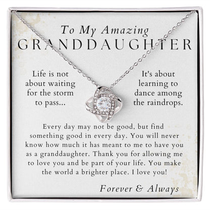 Dance in The Rain - Granddaughter Necklace - Gift from Grandpa, Grandma - Birthday, Graduation, Valentines, Christmas Gifts