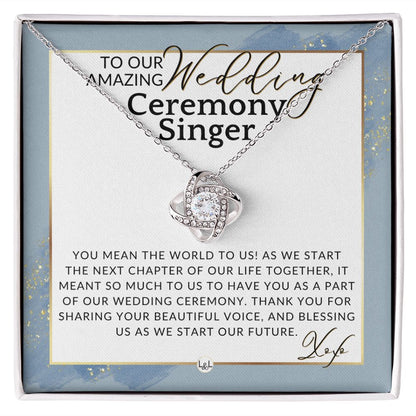 Wedding Ceremony Singer - Great Thank You Gift From Bride and Groom - Gratitude & Appreciation , Dusty Blue And Gold Wedding Theme - Liliana and Liam