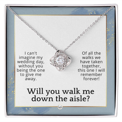 Will You Walk Me Down The Aisle_ Give Me Away Proposal From The Bride - Of All The Walks Taken , Dusty Blue And Gold Wedding Theme - Liliana and Liam