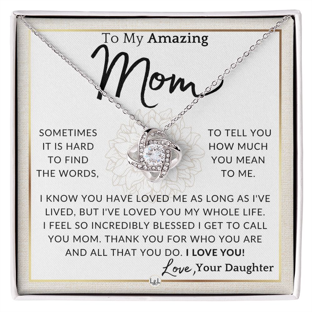 Gift for Mom - For All That You Do - To My Mother, From Daughter
