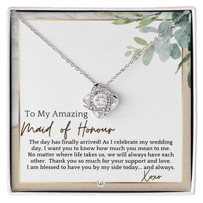 Maid of Honour Gift - On My Wedding Day - Great Wedding Party Thank You Gift From The Bride , Beach and Destination Wedding Theme - Liliana and Liam