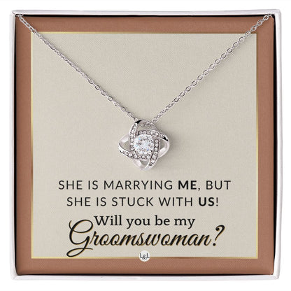 Groomswoman Proposal - Gift From Groom - Will You Be My Groomswoman - Wedding Party Accessories , Terracotta, Rust And Gold Wedding Theme - Liliana and Liam