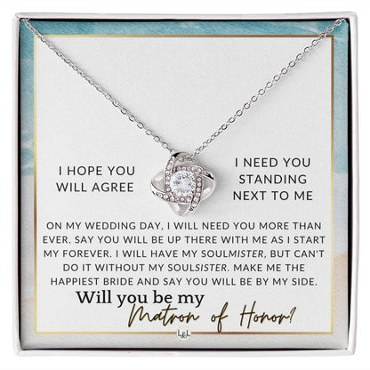 Matron of Honor Proposal Gift - Be My MOH Gift From Bride - By My Side - Wedding Party Accessory , Beach and Destination Wedding Theme - Liliana and Liam